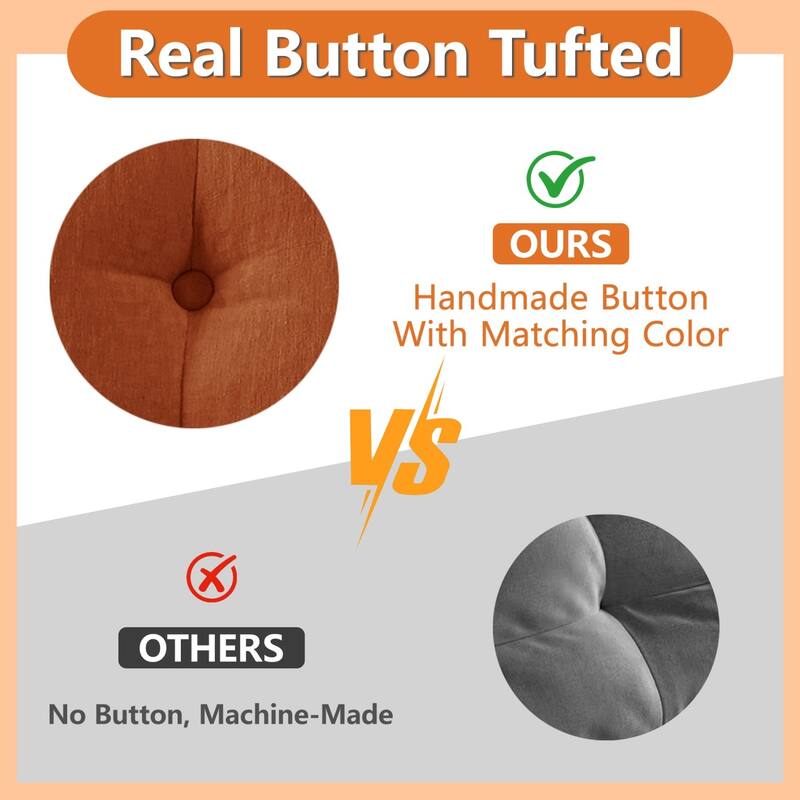 107.8" Chenille Sectional Sofa with Movable Ottoman