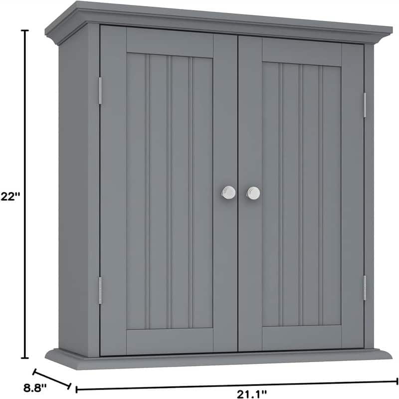 Bathroom Wall Cabinet - 8.8"D x 21.1"W x 24"H