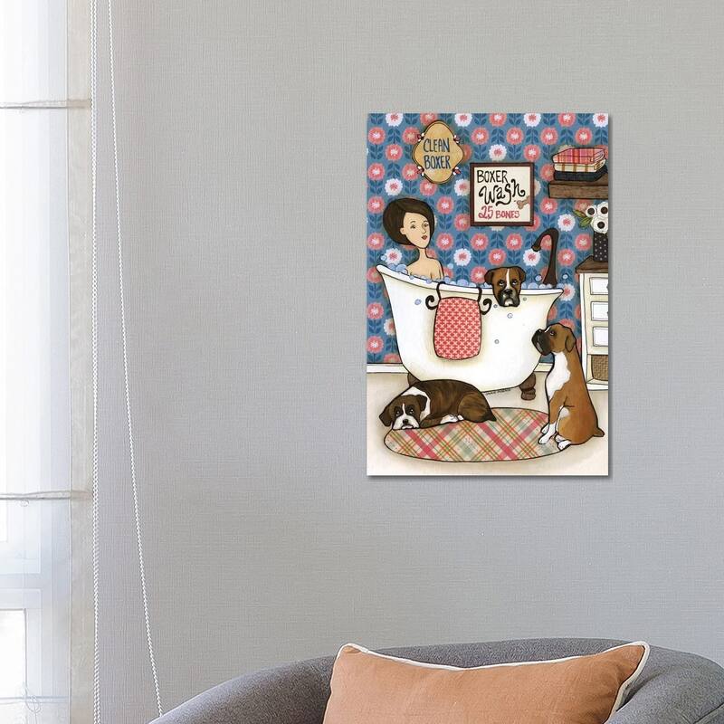 iCanvas "Boxer Wash" by Jamie Morath Canvas Print - 26x18x1.5