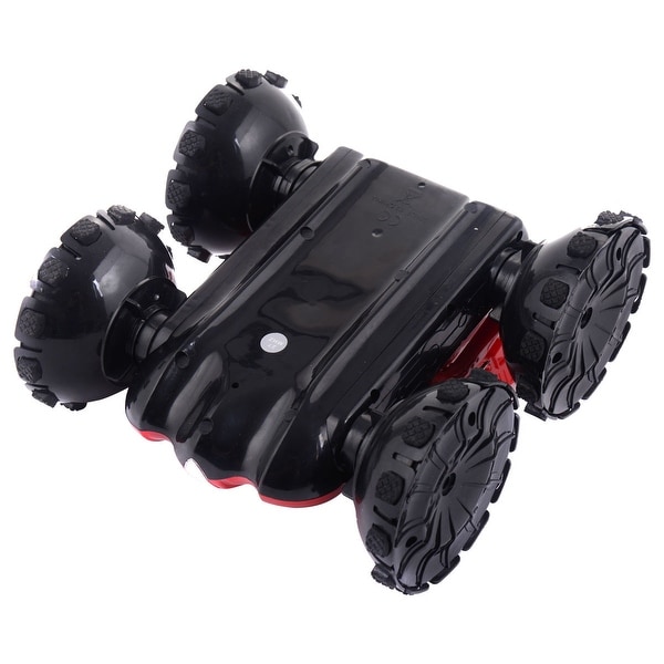 powerful amphibious remote control car drives on land & water