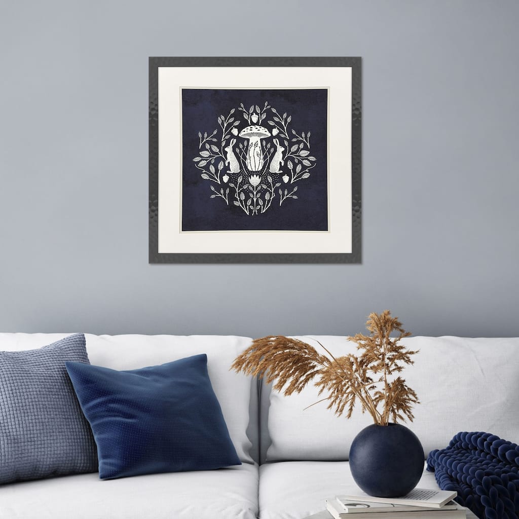 Paragon Rabbits and Mushrooms II Framed Art