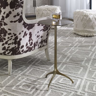 Uttermost Beacon 14" Round Modern Industrial Accent Side Table