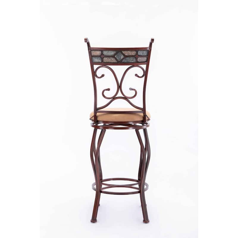 Boraam Beau Metal Swivel Counter or Bar Stool