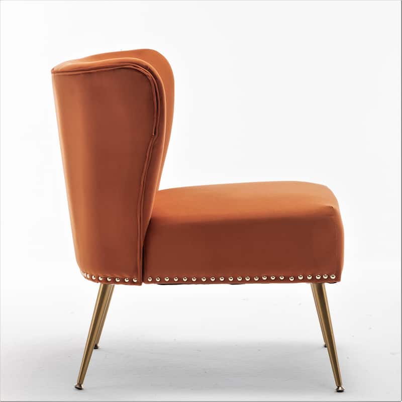 Corisha 25"W Velvet Armless Accent Chair
