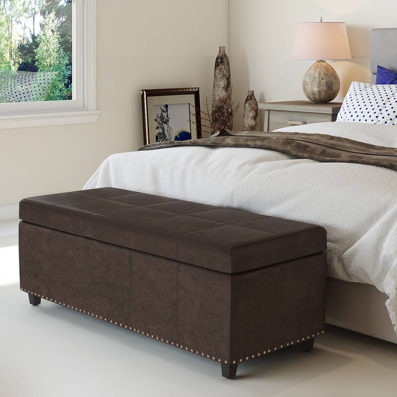 WYNDENHALL Stanford Upholstered Storage Ottoman