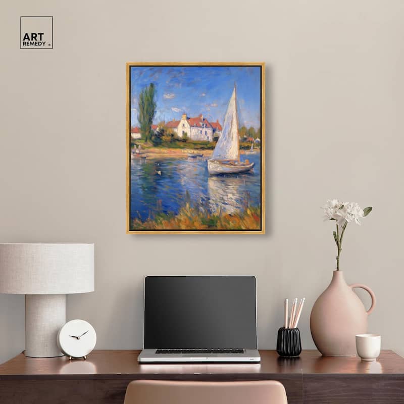 Bayside Calm I Canvas by Art Remedy