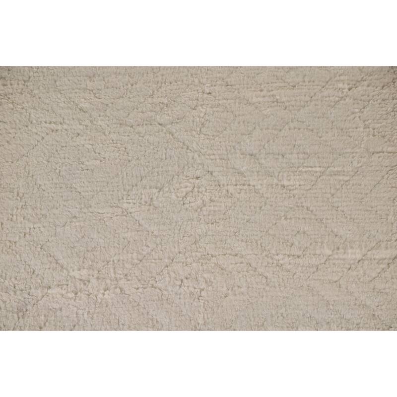 Earth Tone / Beige Moroccan Style Area Rug Hand-Knotted Wool Carpet - 5'3"x 7'6"