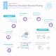 preview thumbnail 2 of 6, Little Martin's Electric Double Breast Pump W/ 20 Milk Pumping Patteruns & Dual Mode