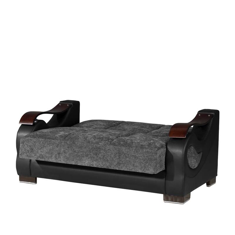 Collection Upholstered Convertible Loveseat With Storage