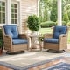 preview thumbnail 72 of 82, Gymojoy 3-Piece Rattan Wicker Rocking Swivel Chair Set with Table