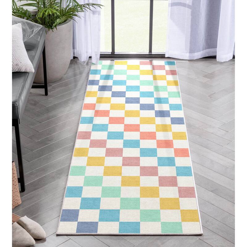 Well Woven Apollo Square Modern Geometric Flat-Weave Area Rug