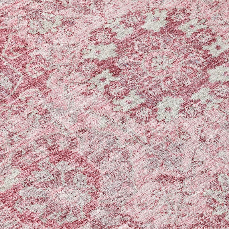 Machine Washable Indoor/ Outdoor Vintage Traditional Chantille Rug