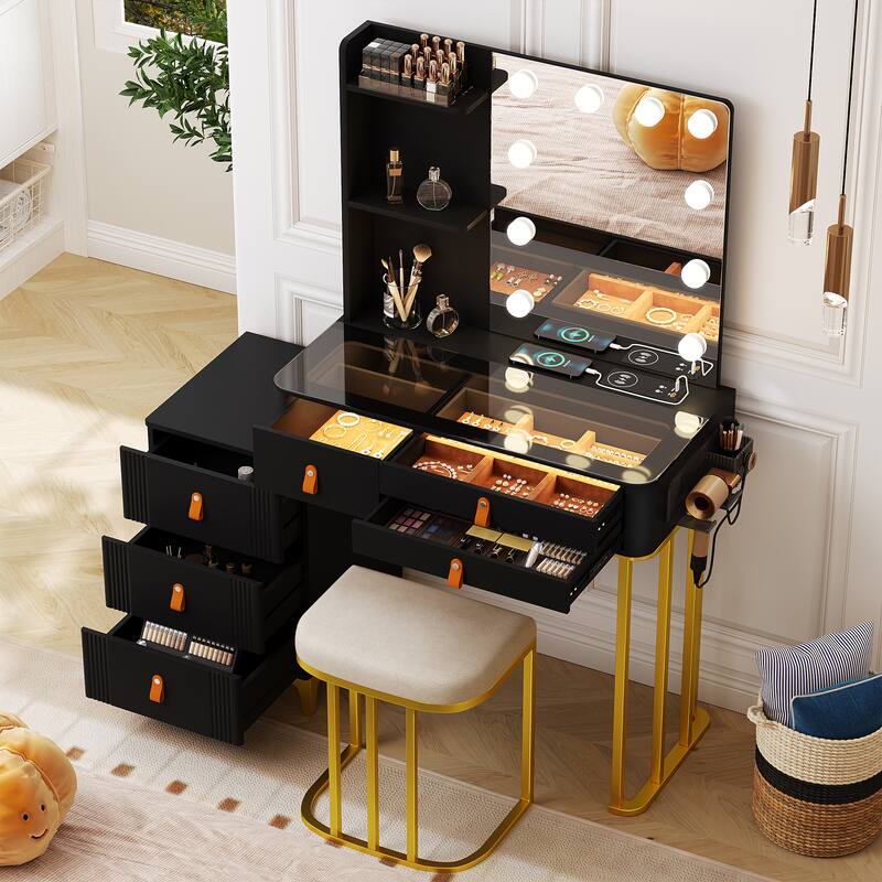 Makeup Vanity with 3 Lighting Colors