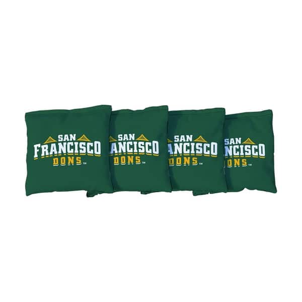 slide 2 of 3, San Francisco Dons Cornhole Bags Green All-Weather Resin Filled