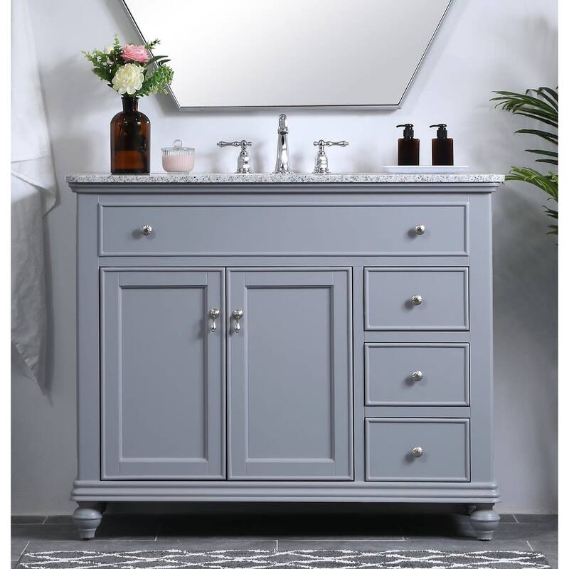 Elegant Lighting VF12342 Otto 42" Free Standing Single Basin Vanity