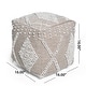 preview thumbnail 13 of 53, Brinket Boho Cube Yarn Pouf by Christopher Knight Home