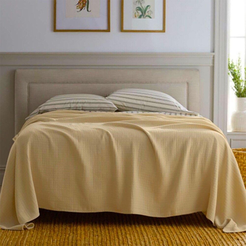 Cotton knit blanket queen top
