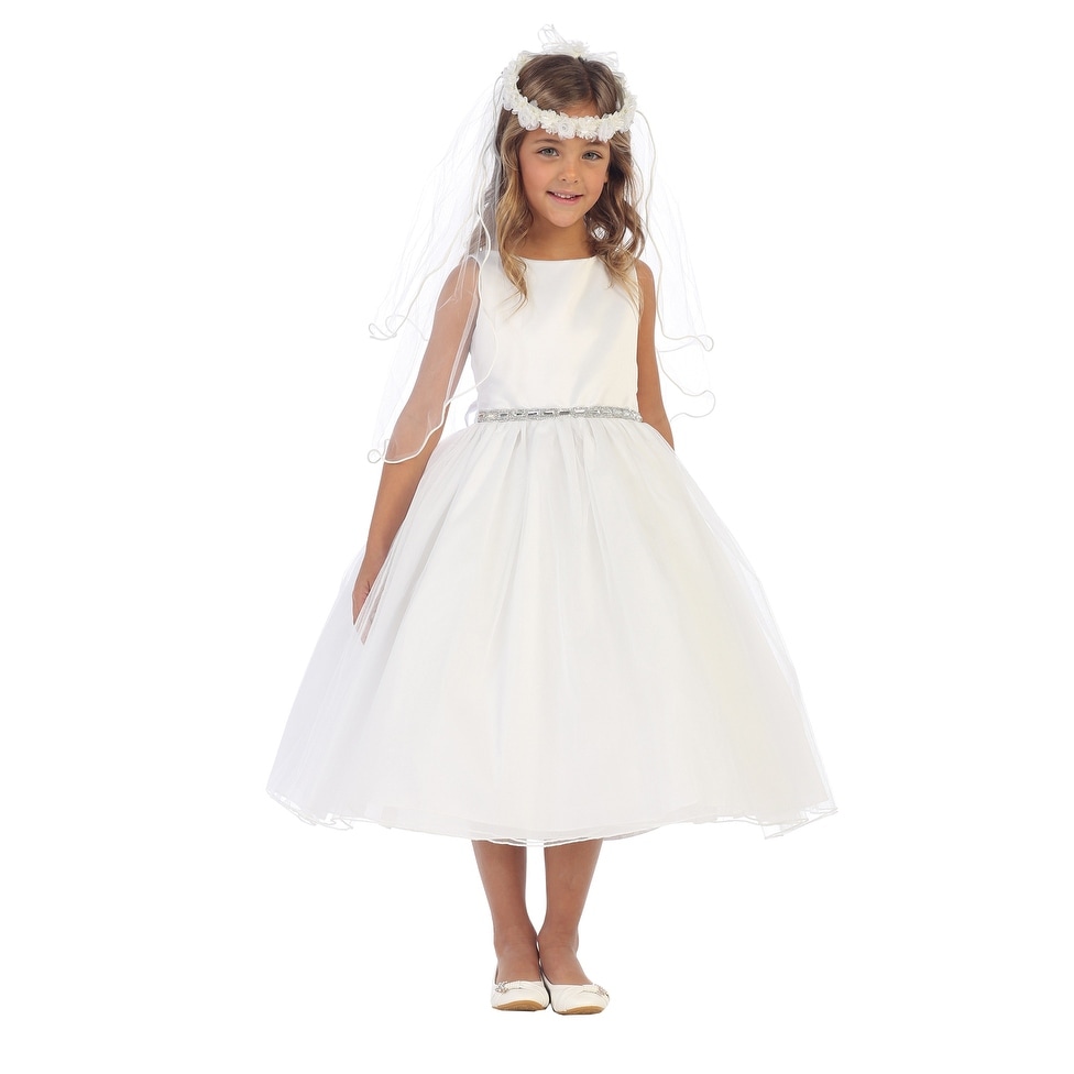 little girl simple white dress