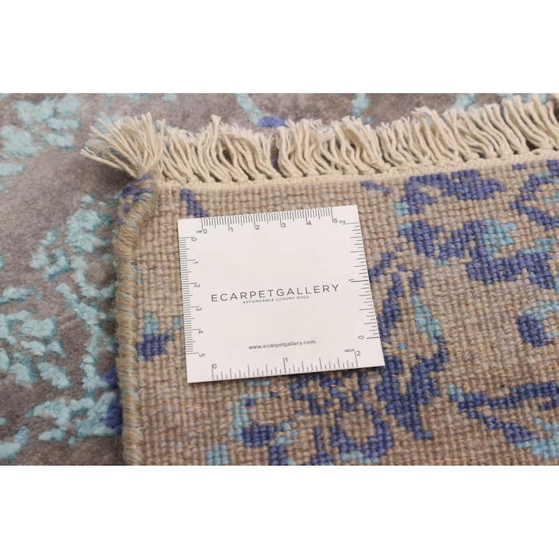 ECARPETGALLERY Hand-knotted Heritage Taupe Silk, Wool Rug - 8'0 x 10'0