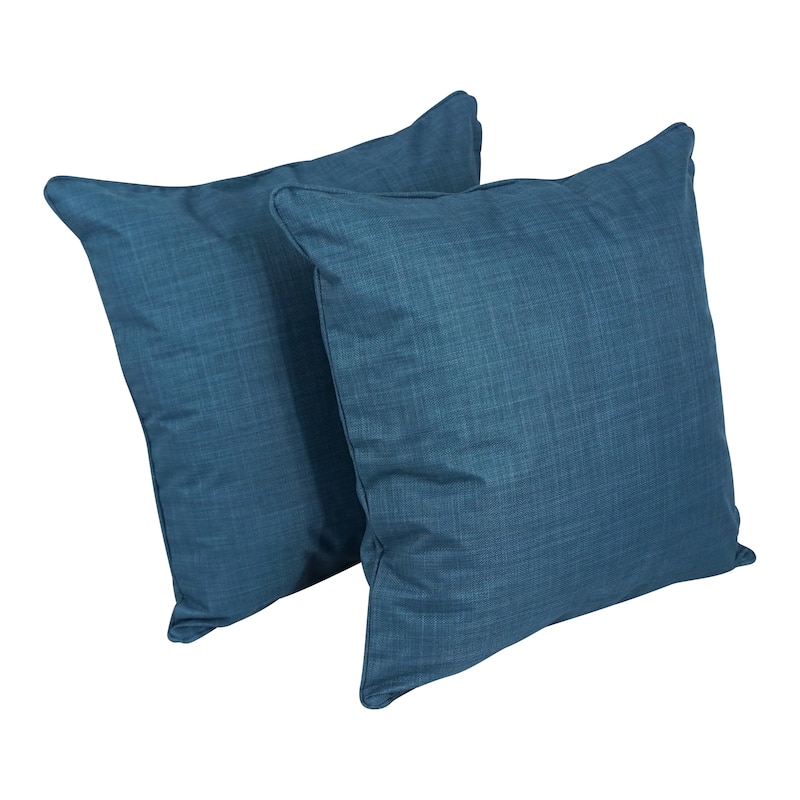 Delaney 25-inch Indoor/Outdoor Throw Pillow (Set of 2) - Sea Blue