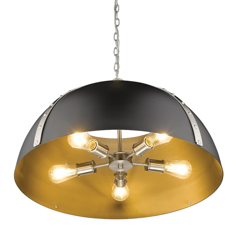 Golden Lighting Aldrich 5 Light 25" Wide Pendant