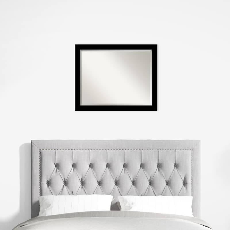 Brushed Beveled Framed Wall Mirror - Brushed Black
