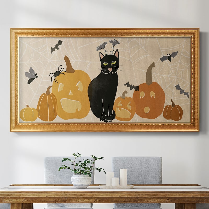 Pumpkin Patch Cats Collection D Premium Framed Canvas- Ready to Hang