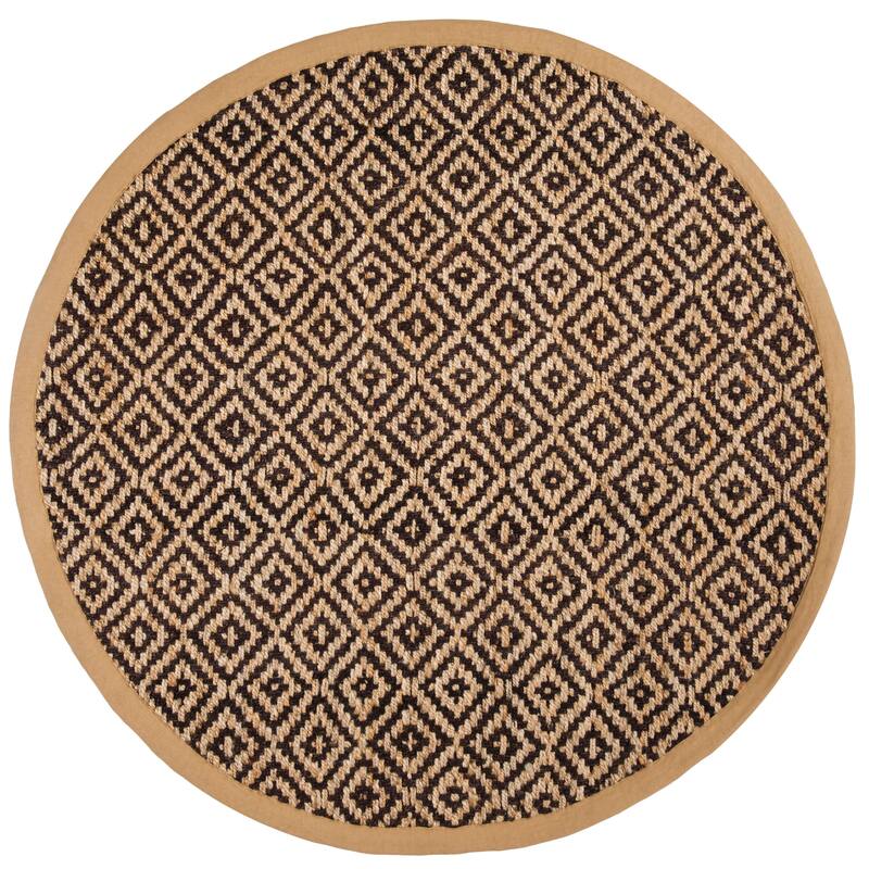 SAFAVIEH Handmade Natural Fiber Jaeda Diamond Jute Tassel Rug