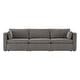 preview thumbnail 150 of 179, Mia Oversized Modular Sectional Fabric Sofa Grey-3 Pieces