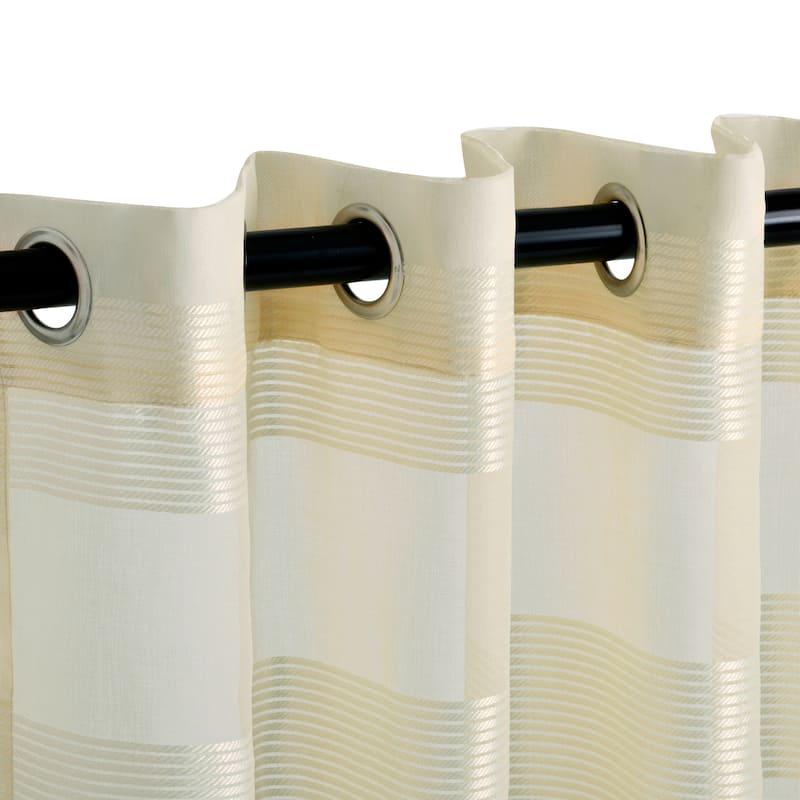 Superior Alzane Rope Sheer Grommet Curtain Panel - (Set of 2)