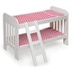 preview thumbnail 4 of 13, Badger Basket Doll Bunk Bed with Ladder Pink Chevron
