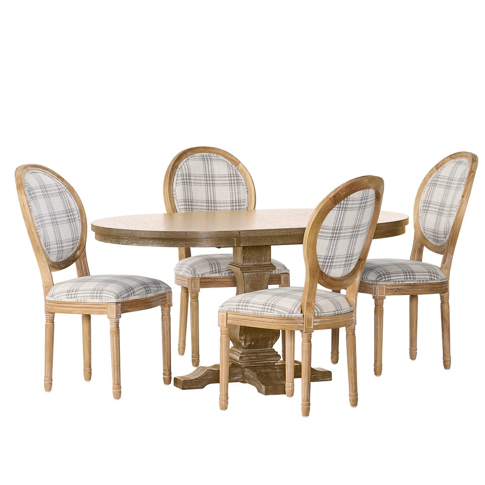 Christopher Knight Home-Dored 5 Piece Dining Set with Extended Dining Table