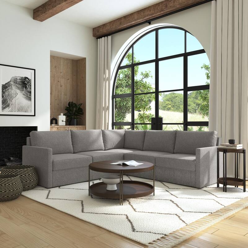 Flex 102 in. W Straight Arm Modular Sectional Sofa by Flexsteel - 102" x 35" x 102"