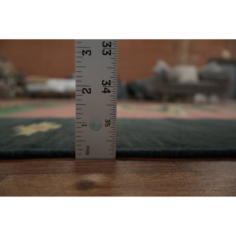 Hand Woven Oriental 100% Wool Carpet Southwestern Geometric Pink Kilim Area Rug - 8' 4'' X 5' 4''