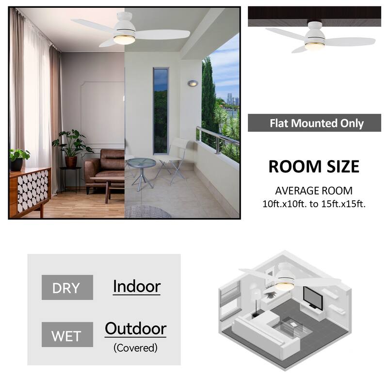 CARRO Quest 48" Smart Ceiling Fan with Light and Remote Control