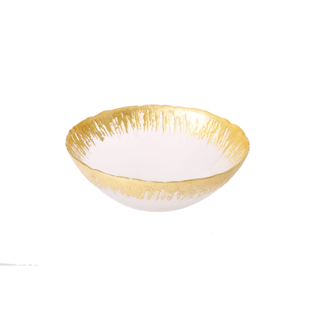 Alice Pazkus 6.75" Individual Bowls With Flashy Gold Design