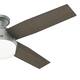 Hunter 52" Dempsey Flush Mount Ceiling Fan w/ LED Light Kit and Handheld Remote