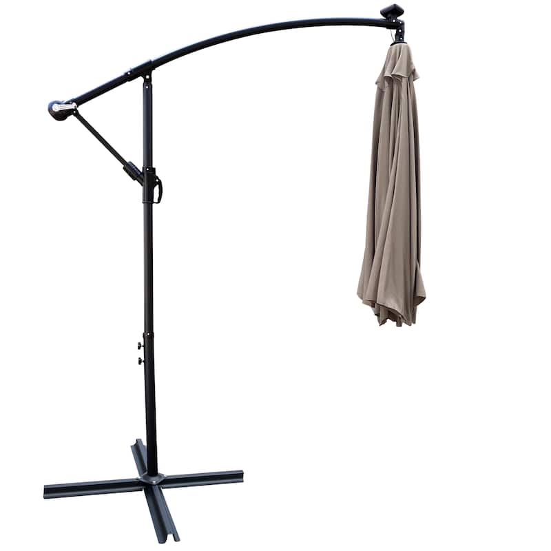 Waterproof 10 ft Market Umbrella with LED Lights