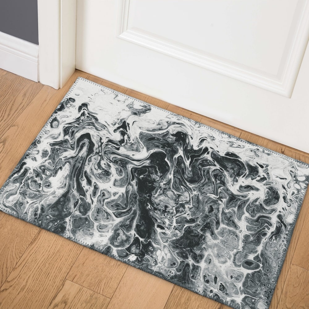 Indoor/ Outdoor Addison Karina Abstract Washable Area Rug