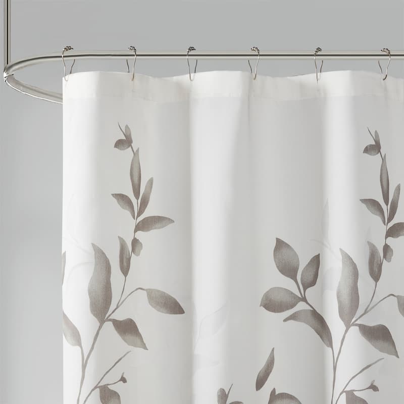 Madison Park Cecily Burnout Printed Shower Curtain