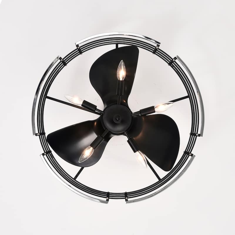 24 Inch Chrome Polish Cage Fandelier