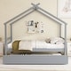 preview thumbnail 7 of 49, Roof styled wooden bed with trundle