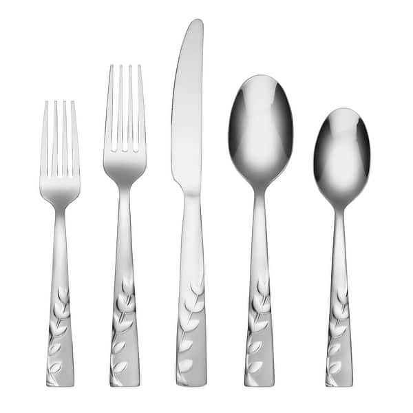 slide 2 of 3, Cambridge Blossom Sand 20-Piece Flatware Set