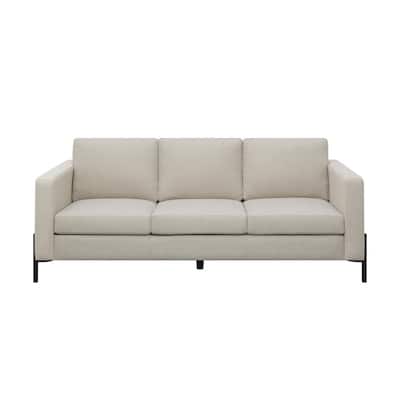 Upholstered Track Arms Sofa with Metal Legs