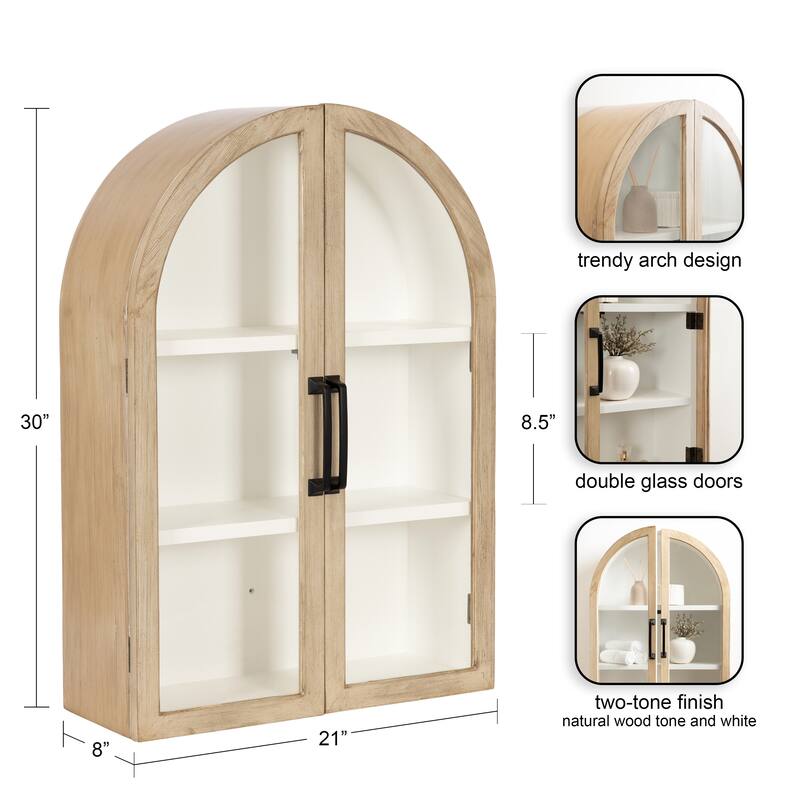 Kate and Laurel Arcott Arch Wall Cabinet