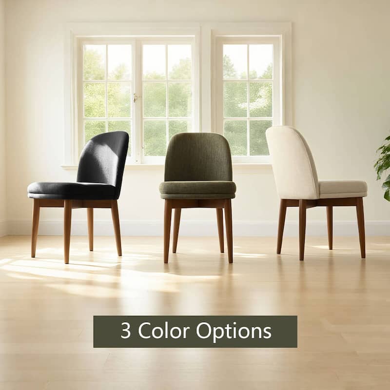 Linen Upholstered Parson Chair(Set of 2)