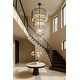 preview thumbnail 9 of 11, Varaluz Park Row 18-Light 3-Tier Chandelier - Matte Black/French Gold