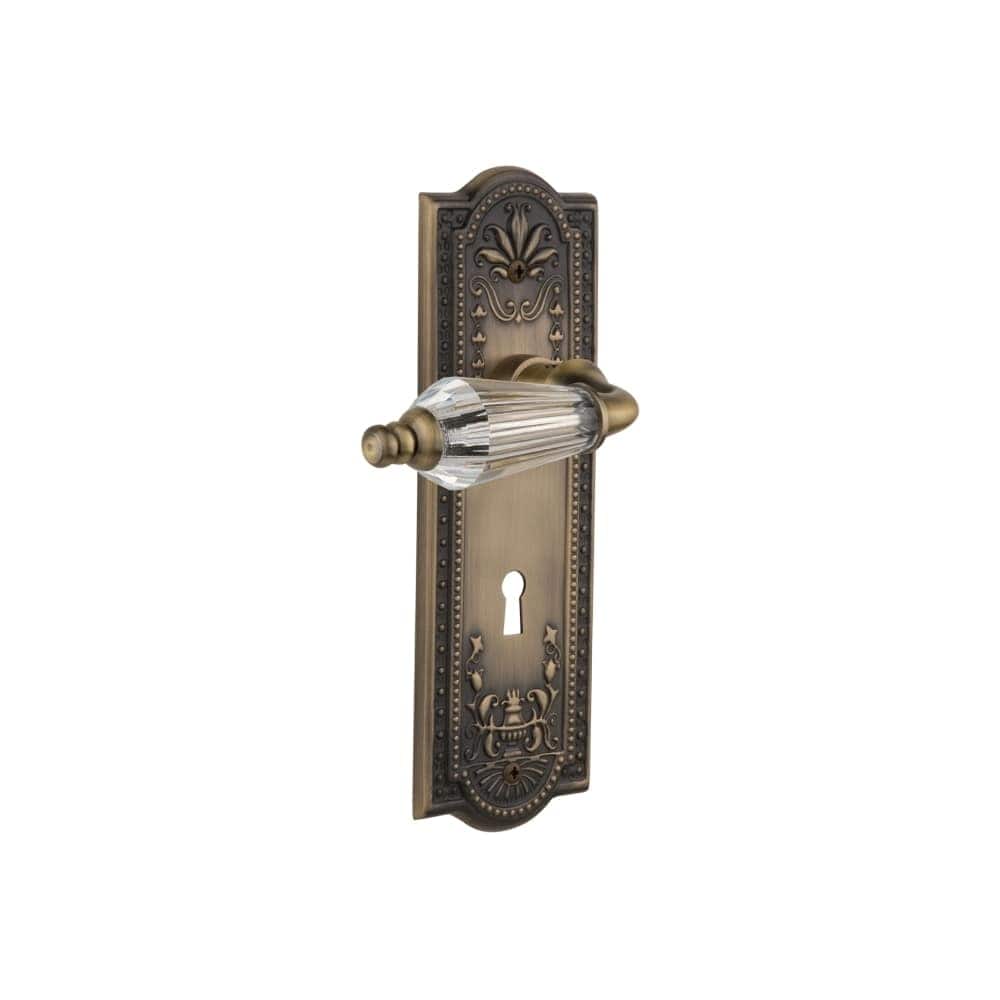 Nostalgic Warehouse Vintage Parlor Crystal Lever Passage Lever Set
