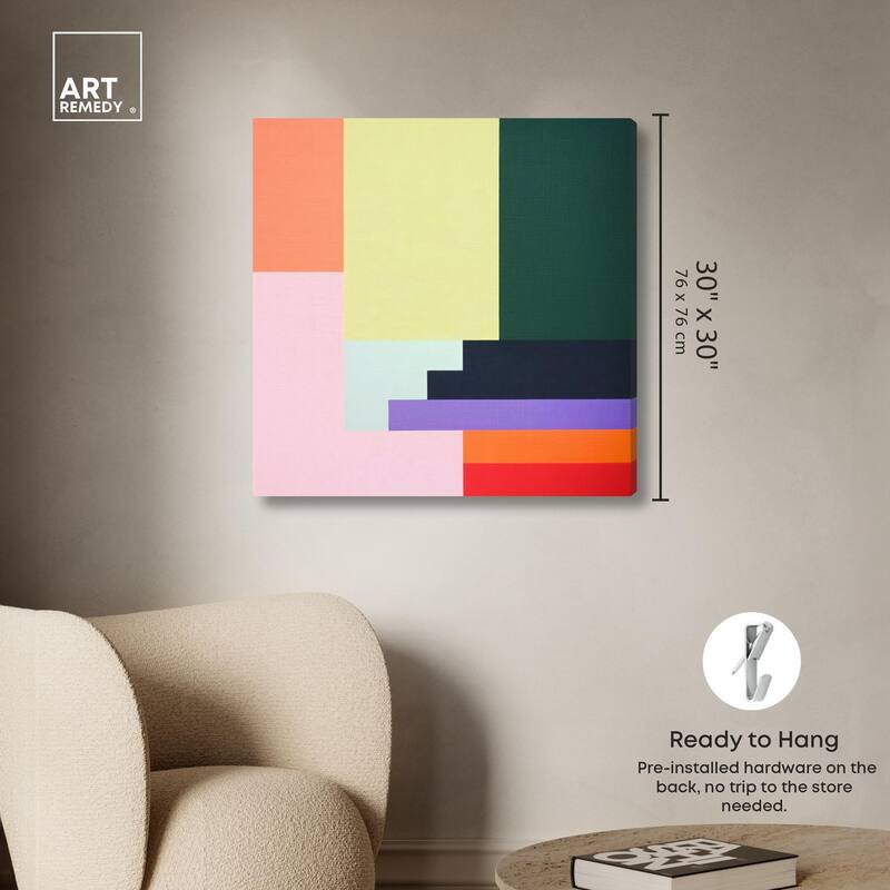 Rectilinear Rhapsody II Canvas by Art Remedy, Gallery Wrapped