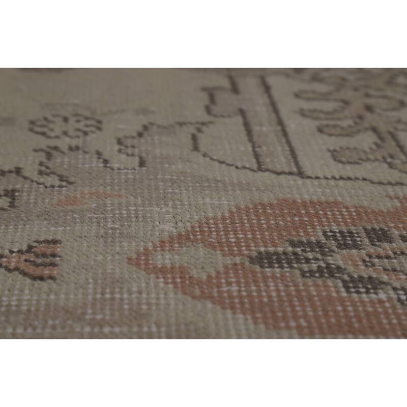 Tabriz Persian Vintage Rug Handmade Living Room Wool Carpet - 9'7" x 13'0"